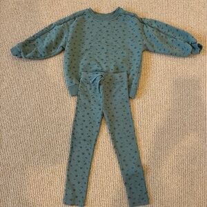 Zara Kids' FLORAL SWEATSHIRT AND LEGGINGS SET, Size 5